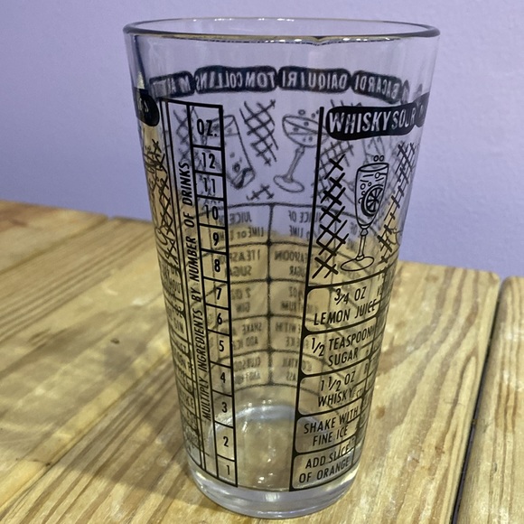 Federal Glass Vintage Cocktail Mixer Multiply Ingredients By Number Of Drinks !! - Picture 2 of 9